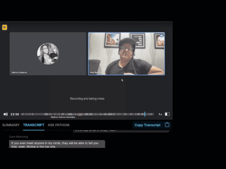 Video testimonial